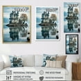 thumbnail image 4 of Designart "Dreamy Castle Reflections II" Cityscapes Floater Framed Canvas Print, 4 of 7