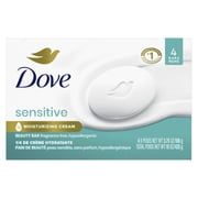 Dove Beauty Bar Women's Bath Soap Sensitive, 3.75 oz 4 Bars