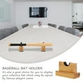 thumbnail image 5 of Aloha 1 Pair Wooden Baseball Bat Display Hanger Horizontal Direction Desktop Holder, 5 of 7