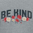 thumbnail image 3 of Teelocity Be Kind Floral Graphic T-Shirt (2XL - Standard Fit, Athletic Heather), 3 of 4