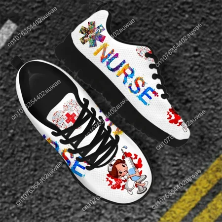 

Cute Hospital Cartoon Nurse Girls Pattern Sneakers scarpe da donna scarpe basse stringate traspiranti Comfort Zapatillas