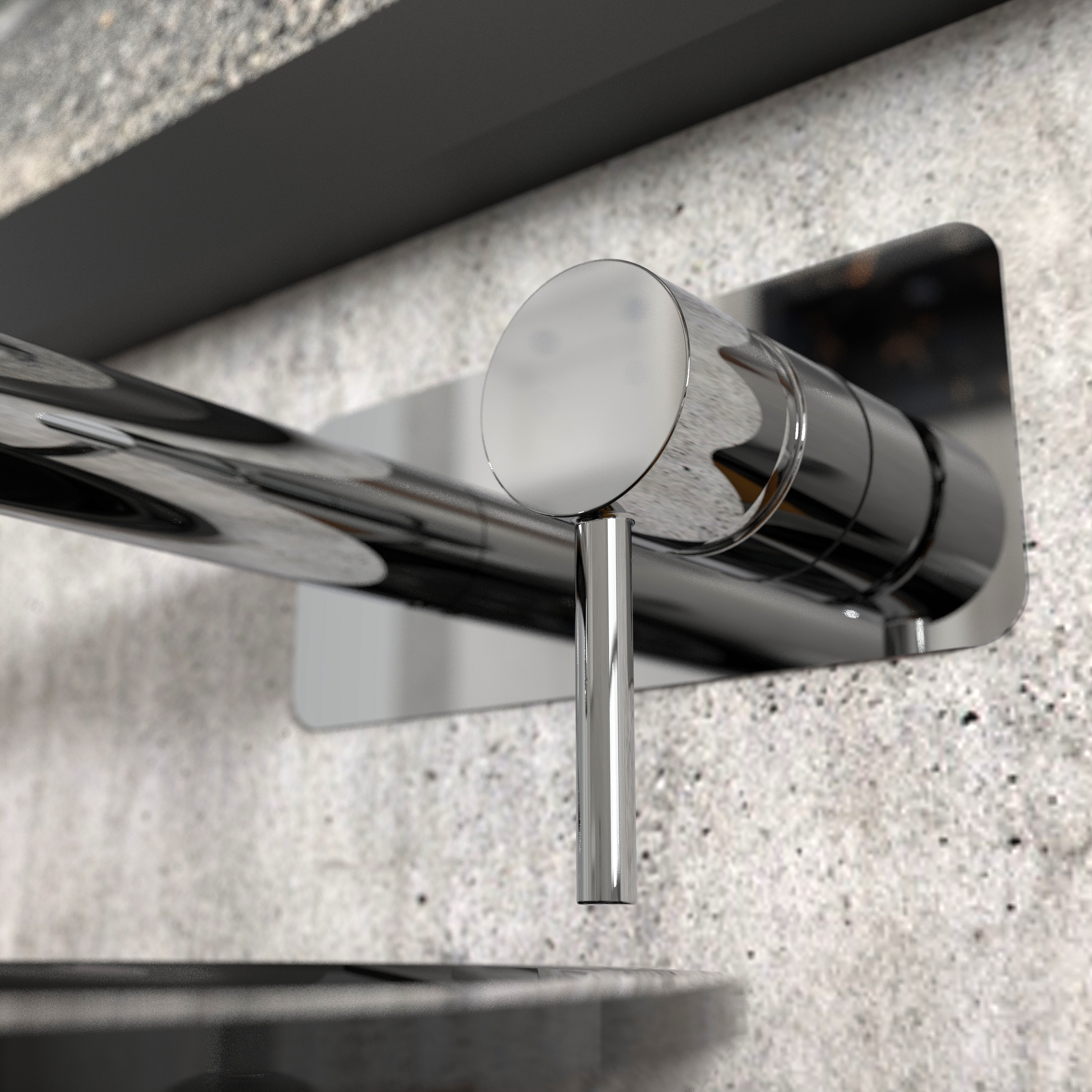 Belanger DEL12CCP Single Handle Wall Mount Bathroom Faucet, Polished Chrome