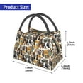 thumbnail image 2 of Yiaed Cute Dog Print Lunch box lunch bag Portable Insulated Lunch Box for Women Men Cooler Tote Bag with Front Pocket for Work Picnic Travel, 2 of 6