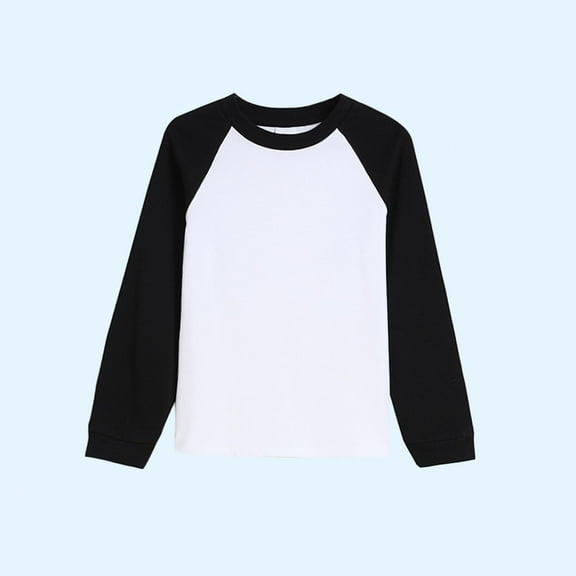 Viluyesy Boys Girls Sweatshirt 14-16T, Casual Pullover Round Neck Long Sleeve Comfy Basic Raglan Tops Black(1-16T)