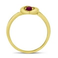 thumbnail image 5 of 10k Yellow Gold Round Ruby Heart Ring, 5 of 8
