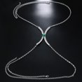 thumbnail image 3 of de Imitación, Cadena de Sujetadores, Moderno, Geométrico, Joyería Simple, Cadena de Accesorios para El Cuerpo, para Baile de Graduación/ , Diamante Plata Plata Yinane Cadena de pecho, 3 of 8
