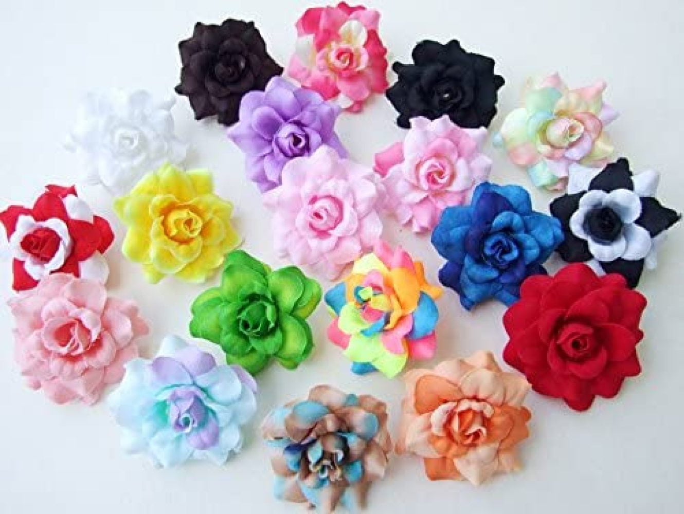 50pcs Vintage Soft Artificial Chic Hair Chiffon Fabric Flowers For Headbands 