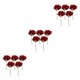 thumbnail image 3 of Ramo artificial Wosthever hecho a mano no tóxico 5 piezas para ocasiones especiales aspecto realista Rojo, 3 of 6