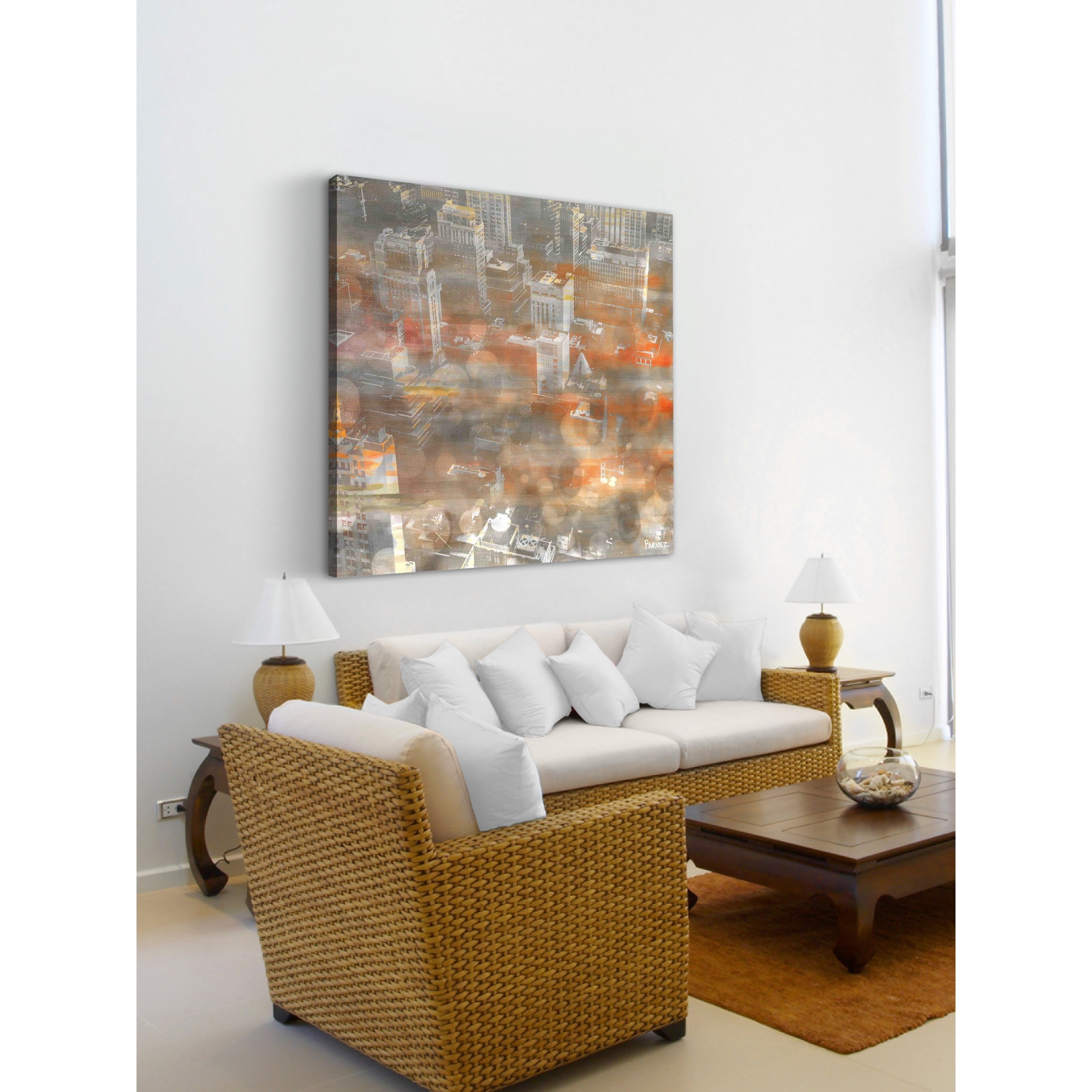 Parvez Taj "Rooftops" Print on Canvas