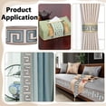 thumbnail image 5 of 3.28Yards Embroidered Drapery Trim 3-3/4 inch Wide Polyester Jacquard Grid Ribbon Aqua Color Drapery Trim for Curtain Geometric Jacquard Ribbon for Drapes Curtain Banding Trims Tape for DIY, 5 of 9