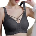 thumbnail image 2 of Lixiuxyad Front Closure Bras For Full Coverage Plus Size Wireless Comfort Support Underwire Back Design,Bras for Women Black 34, 2 of 5