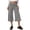 Gray -AQ17, variant on Women Fold Over Gauchos Low Rise Cropped Wide Leg Capri Pants Summer Foldover Yoga Culottes Pajama Pants Bottoms Blue S