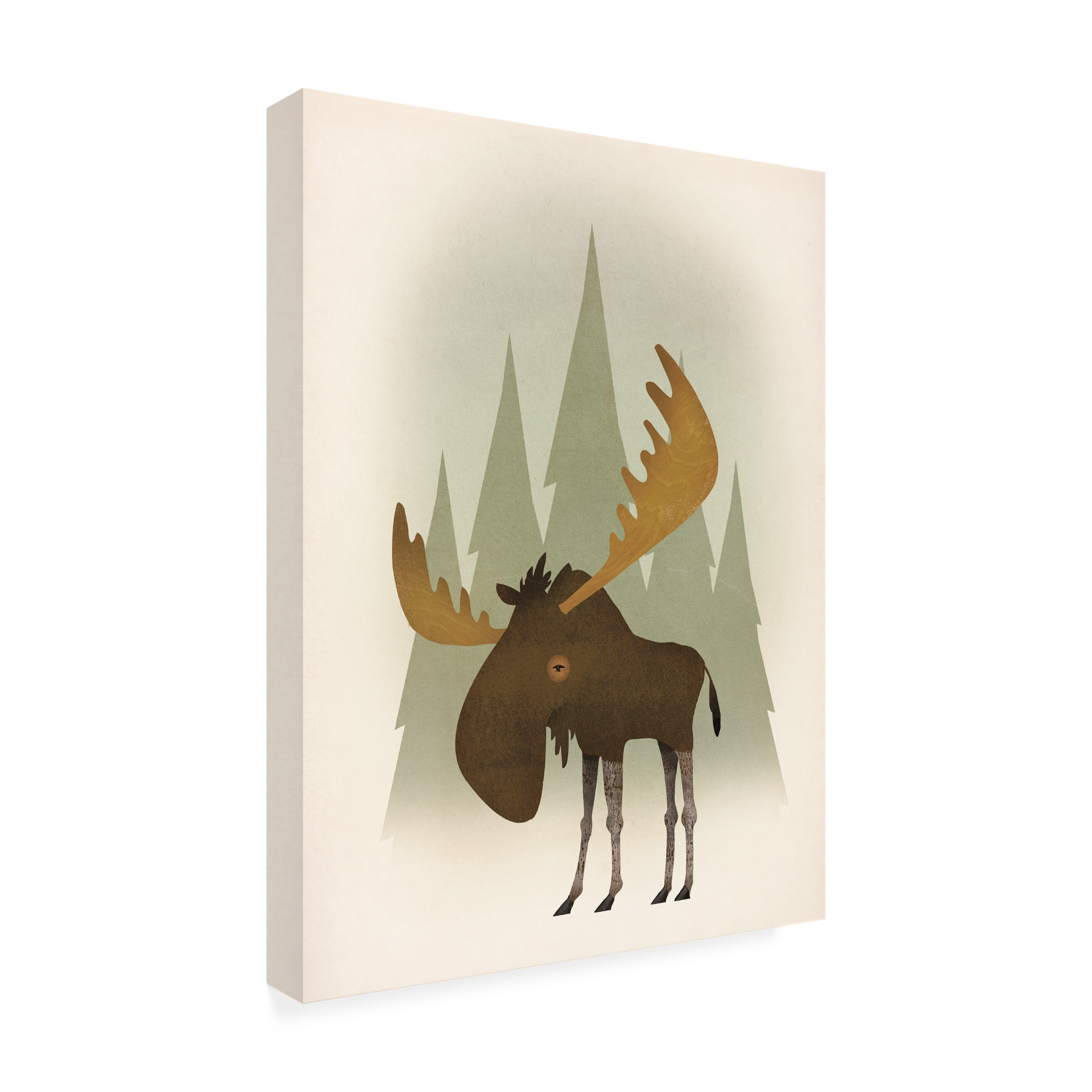Trademark Fine Art 'Forest Moose' Canvas Art by Ryan Fowler