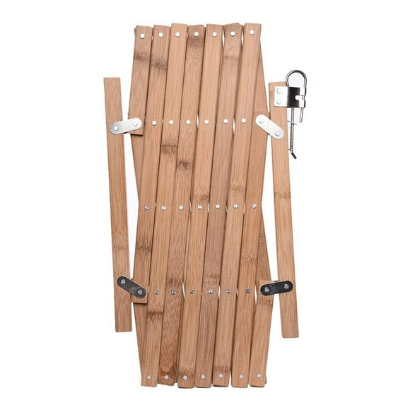 Pet Gate Retractable Adjustable Dog Sliding Door Wood Indoor Dog Gate Doorway Stairs Pet Puppy  Fence