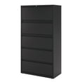 thumbnail image 3 of Hirsh 36 inch Wide 5 Drawer Metal Lateral File Cabinet for Home and Office, Holds Letter, Legal and A4 Hanging Folders, Black, 3 of 10