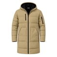 thumbnail image 6 of Mens Winter Coats Plus Size Mens Jackets Men's Solid Winter Thickened Jacket Windproof Quilted Coat Multi - Pocket Long Sleeve Padded Outerwear, L-4XL, 6 of 9