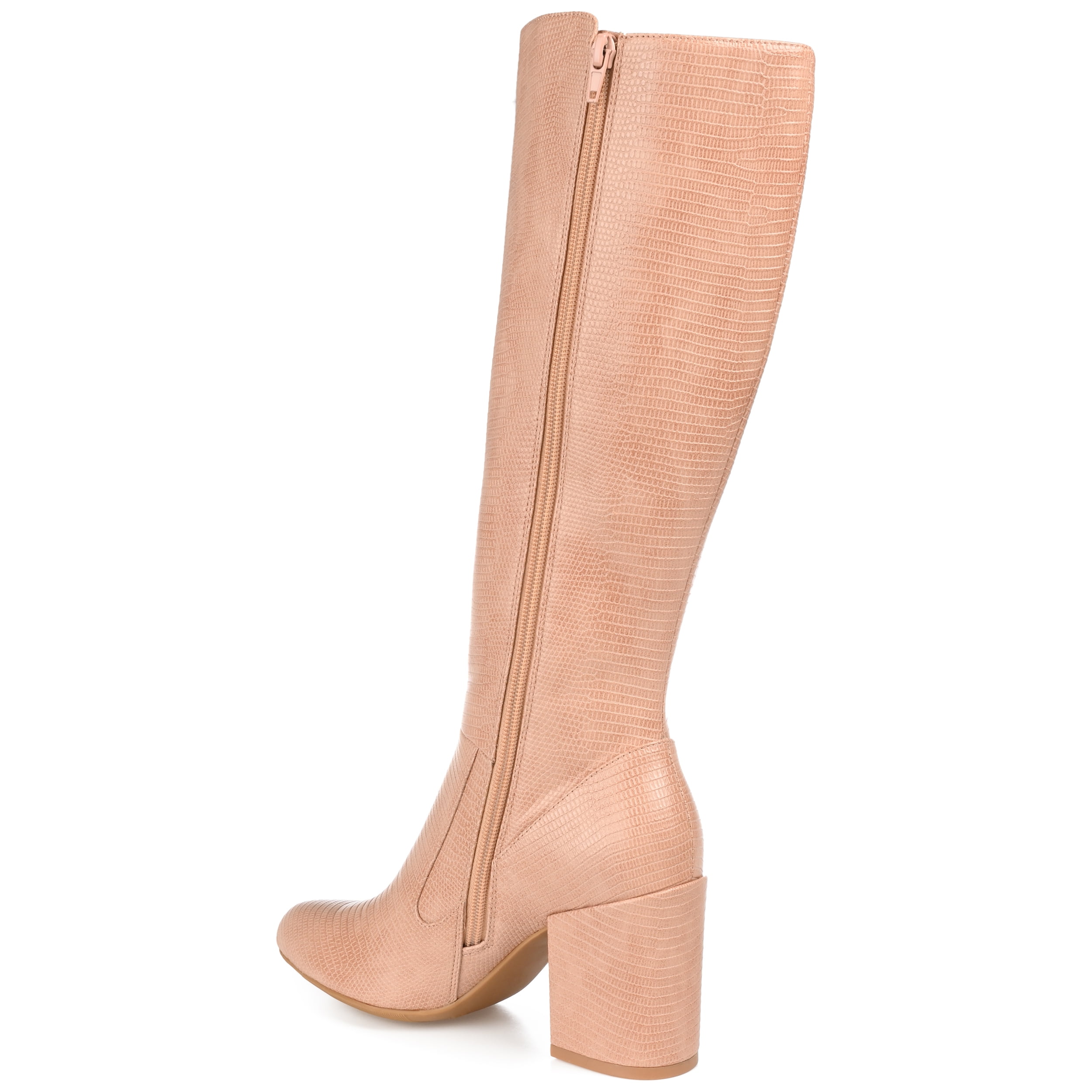 Journee Womens Tavia Extra Wide Calf Block Heel Knee High Boots