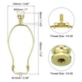 thumbnail image 2 of Uxcell 7.28 inch Lamp Harp Kit with Finial Lamp Shade Holder Gold Tone, 1 Set, 2 of 6