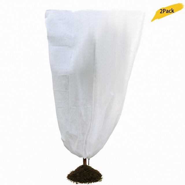 2 Pcs Plant Cover Warm Frost Blanket Shrub Jacket Rectangle Plant Frost Protection Cover 1*1.6M