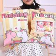 thumbnail image 4 of Lindo snack almohada 35 * 45 cm animales de peluche juguetes pudín decorativo extraíble gatito gato muñecas juguetes creativos regalos para niñas adolescentes niños Rojo Verde Cocina, Decoración y Otros, 4 of 5