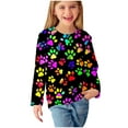 thumbnail image 2 of ZOYOEN Girls Long Sleeve T Shirts- Crewneck Fashion Casual Kids Graphic Tops Multicolor Size 7-8, 2 of 5