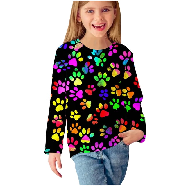 Huvoen Chandail en Molleton à Manches Longues pour Garçons et Filles, Col Rond, Imprimés, Multicolore 160