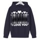 thumbnail image 3 of Sudadera con capucha y estampado de corazón de San Valentín, sudadera de manga larga para niños y niñas, chaqueta para niñas de talla mediana y grande., 3 of 7