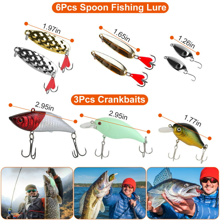 14 Slots Double Side Plastic Fishing Lures Hooks Spoons Tackle Box