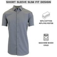 thumbnail image 4 of Men's 3-Pack Short Sleeve Dress Shirts (S-5XL), 4 of 6