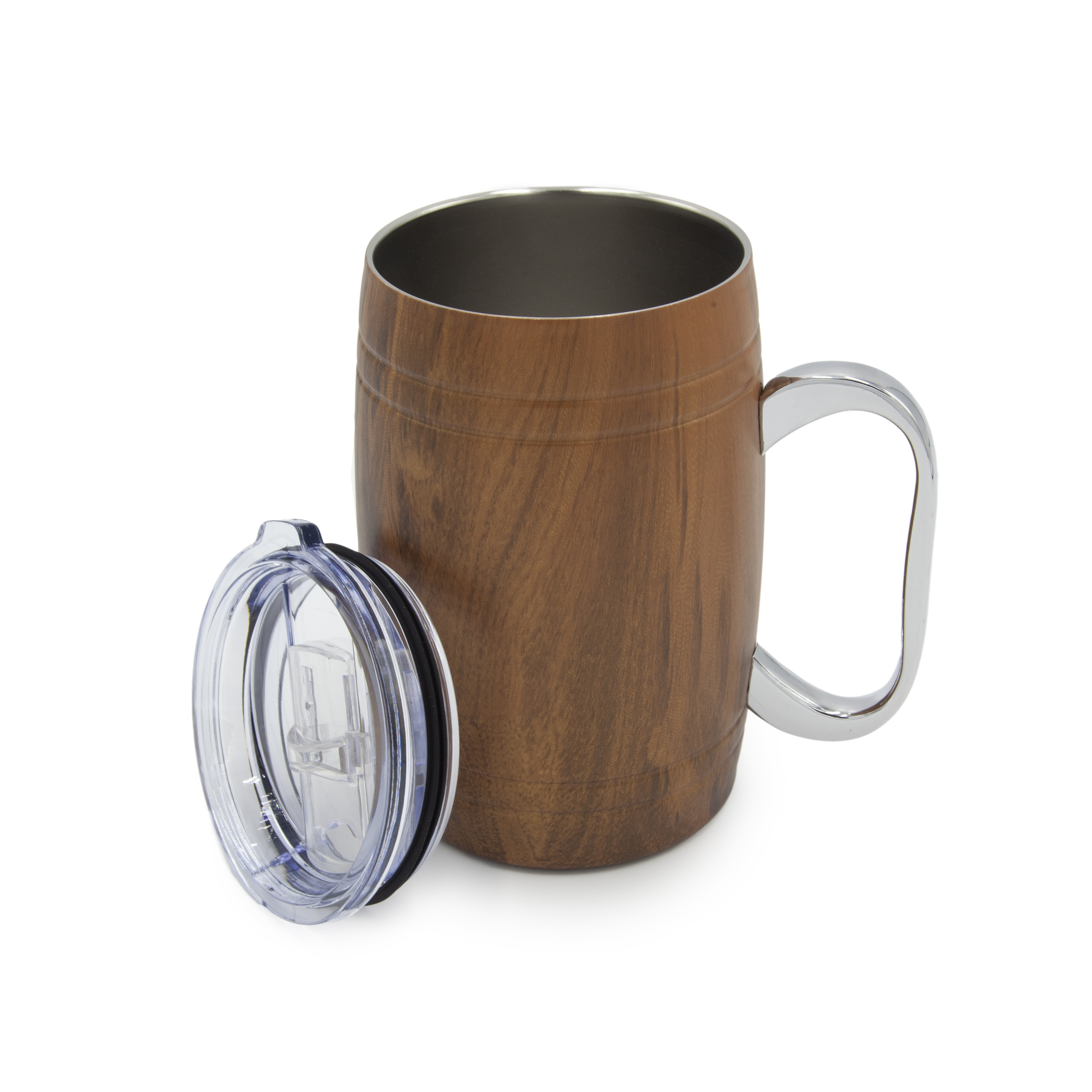 Bar340 Set of 2 Beer Mugs Wood