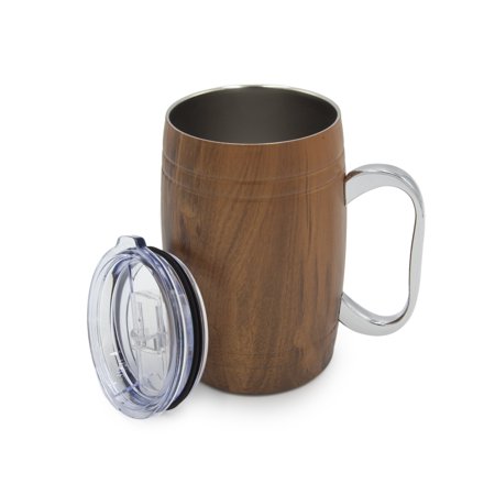 Bar340 Set of 2 Beer Mugs Wood