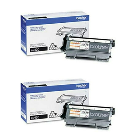 Brother Genuine Toner Cartridges, TN420, Replacement Black Toner Two Pack, Page Yield Up To 1,200