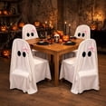 thumbnail image 5 of Halloween Ghost Chair Covers, 47 x 79 Inches Spooky Face Sign for Halloween Party Home Dining Room Office Decor, 5 of 5