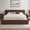 Brown-Channel, variant on Vanress Queen Size Bed Frame with Headboard, Cloud Upholstered Platform Bed Frame, 4.1 Inch Foam Cushioned, No Box Spring, Easy Assembly, Brown