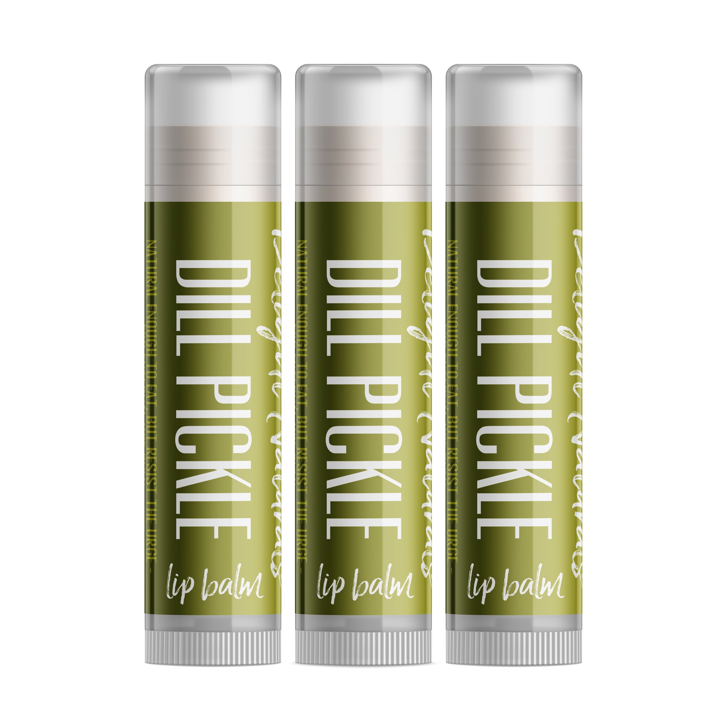 Delight Naturals Dill Pickle Lip Balm Set of Three