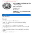 thumbnail image 2 of Rear Brake Rotor - Compatible with 2015 - 2018 Volvo V60 2016 2017, 2 of 2