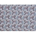 thumbnail image 2 of Zelouf Ethnic Paisley On Crepe Knit  , Sewing, DIY, Crafts Fabric by the Yard, 804 Coral/blue, 7 Yard, 2 of 2