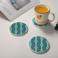 thumbnail image 2 of Circular Drink Coasters Set Chinese Style Pattern Beautiful Home Decor Diatomite Heat-Resistant Diatomite Protect Table Countertop, 2 of 7