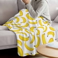 thumbnail image 3 of Yellow Banana Blanket Soft Cozy Warm Twin Blanket for Bed, Plush Fuzzy Flannel Fleece Blankets for Sofa, Summer Tropical Fruits Watercolor Throw Blankets for Couch, Gifts for Men, 60"x80", 3 of 9