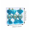 thumbnail image 3 of Fmbmuo Candy Shaped Christmas Hanging Ornaments Set Striped Glitter Xmas Tree Pendants Box Packed Festive Hanging Decor for Holiday Party,Blue, 3 of 5