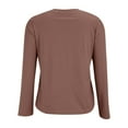 thumbnail image 6 of Long Sleeve White Shirt, Yigetop Women's Long Sleeve Crew Neck Cotton T Shirt Classic Fit Shirt Soft Breathable Casual Tee Basic Tops Womens Long Sleeve T Shirts Coffee L, 6 of 9
