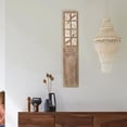 thumbnail image 6 of Benjara Hry 73" Decorative Wood Panel- Tile Accents with Floral Leaf- Brown, 6 of 6