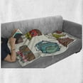 thumbnail image 6 of Hipster Soft Flannel Fleece Blanket, Colorful Suitcases Holiday Inspired Design Travelling Abroad Vintage Style Artwork, Cozy Plush for Indoor and Outdoor Use, 50" x 60", Multicolor, by Ambesonne, 6 of 6