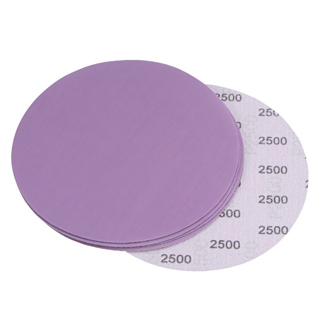 Unique Bargains 5 Pack 6-Inch Purple Sanding Discs 2500 Grits Hook & Loop Professional Aluminum Oxide Sandpaper