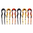 thumbnail image 1 of Miangastore 6 Pcs Épingle à Cheveux Mode Résine Antidérapante Fourche en Forme de U pour Femmes Filles, 1 of 8