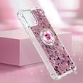 thumbnail image 6 of Glitter Clear Sparkly Bling Case for Samsung Galaxy A04E for Women Girls, Flowing Liquid Quicksand Cover with Diamond Ring Holder Case for Samsung Galaxy F04 /M04 /A04E  Rose Gold, 6 of 14