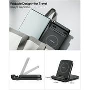 SwanScout Wireless Charger for Samsung Z Flip 7 FE/Z Flip7, SwanScout 501S, Fast Wireless Charging Stand for Samsung Galaxy Z Flip 7/6/5/4/3/2/1, Foldable and Portable Wireless Charger (No Adapter)
