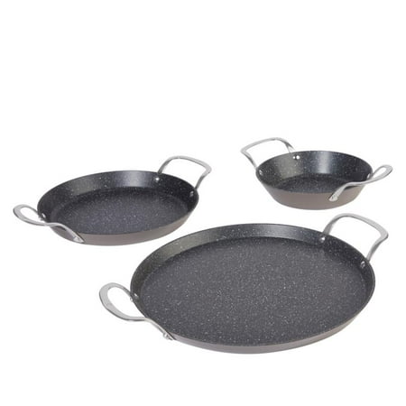 

Curtis Stone 3-piece Dura-Pan Nonstick Nesting Skillet Set Open Box