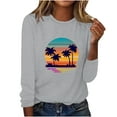 thumbnail image 4 of EQWLJWE Chemises à Manches Longues pour Femmes Mode Été T-Shirt Décontracté à Manches Longues Imprimé Col Rond Vêtements d'Automne pour Femmes, 4 of 6