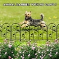 thumbnail image 4 of AMAGABELI 6 Panels Decorative Garden Fences and Borders for Dogs 18in(H)×7ft(L) No Dig Metal Fence Panel Garden Edging Border Fence for Animal Barrier Fencing for Flower Bed Yard Small, 4 of 9